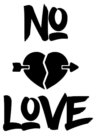Decal- No Love
